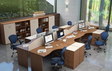 Набор мебели в офис IMAGO - рабочее место, шкафы для документов в Грозном - предосмотр