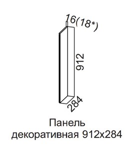 Панель декоративная Вельвет для верхних модулей 912х284 в Грозном