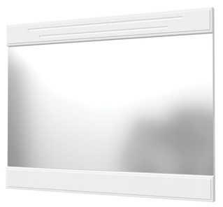 Настенное зеркало Олимп с декоративными планками (белый) в Грозном
