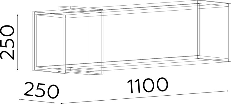 Полка навесная Гринвич (шкаф навесной мод.7) в Грозном - изображение 1