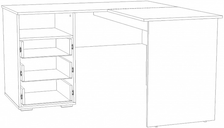 Письменный стол Банни НМ 041.41, Меренга/Макарун/Белый/Дуб сонома в Грозном - изображение 2