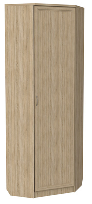 Шкаф распашной 402 угловой со штангой, цвет Дуб Сонома в Грозном - изображение