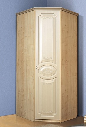 Распашной шкаф угловой Ивушка-5, цвет Дуб беленый в Грозном - изображение