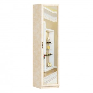 1-створчатый шкаф Александрия с зеркалом ЛД 625.042, Рустика/Кожа Ленто в Грозном - предосмотр