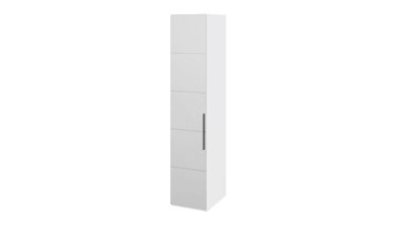 Распашной шкаф Наоми с зеркальной дверью правый, цвет Белый глянец СМ-208.07.02 R в Грозном