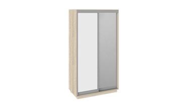 Шкаф 2-х дверный Румер, цвет Дуб Сонома, Белый снег/Зеркало СШК 1.120.60-11.13 в Грозном