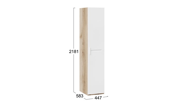 Распашной шкаф Фьюжн  ТД-260.07.01 (Дуб Делано, Белый глянец) в Грозном - изображение 3