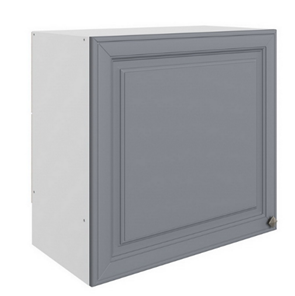Кухонный шкаф Мишель под вытяжку L600 H566 (1 дв. гл.) эмаль (белый/серый) в Грозном - предосмотр