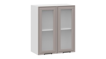Навесной кухонный шкаф Белладжио 1В6С (Белый, Софт капучино) в Грозном