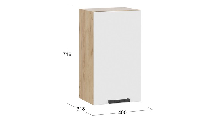 Кухонный навесной шкаф Детройт 1В4 (Дуб крафт золотой/Белый глянец) в Грозном - изображение 2