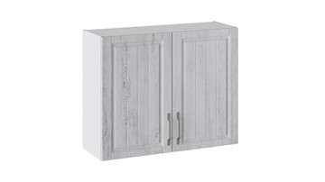 Кухонный навесной шкаф Прованс (Белый глянец/Санторини светлый) В_72-90_2ДР в Грозном