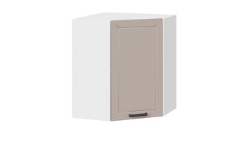 Навесной кухонный  угловой шкаф Лорас 1В6У (Белый/Холст латте) в Грозном
