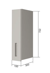 Кухонный шкаф В7 15, Сатин/Белый в Грозном