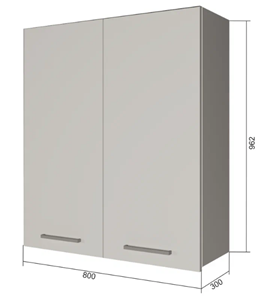 Кухонный шкаф В9 80, МДФ Софт бирюза/Антрацит в Грозном - предосмотр