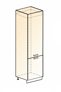 Шкаф-пенал под холодильник Бостон L600 (2 дв. гл.) в Грозном