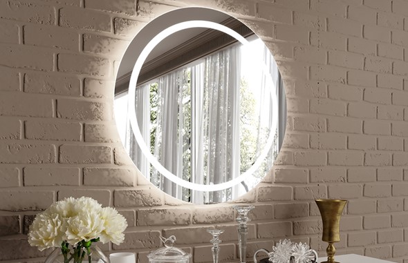 Зеркало С подсветкой D80 см в Грозном - изображение