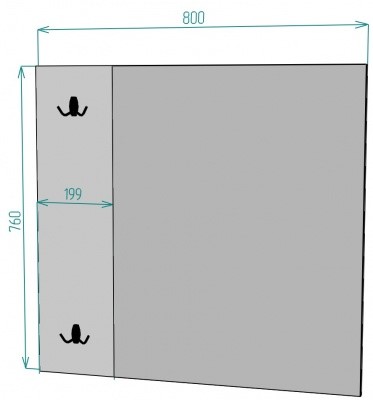Навесное зеркало Лофт Z10, Белый в Грозном - изображение 1