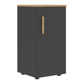 Шкаф колонна низкий с глухой правой дверью FORTA Графит-Дуб Гамильтон  FLC 40.1 (R) (399х404х801) в Грозном