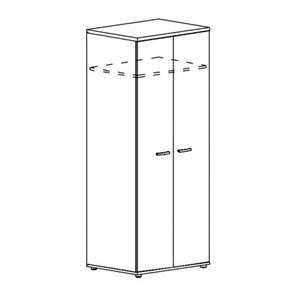 Шкаф для одежды глубокий А4, (78x59x193) белый премиум А4 9311 БП в Грозном
