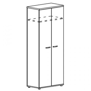 Шкаф для одежды (задняя стенка ДСП) А4, (78x43.4x193) белый премиум А4 9317 БП в Грозном