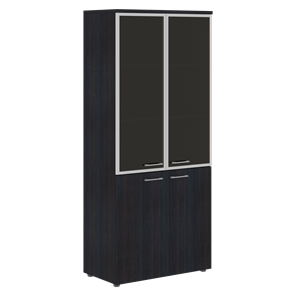 Шкаф комбинированный с дверьми в алюминиевой рамке и топом XTEN Дуб Юкон XHC 85.7  (850х410х1930) в Грозном