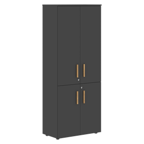 Шкаф комбинированный FORTA Черный Графит FHC 80.2(Z) (798х404х1965) в Грозном
