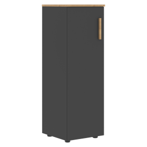 Средний шкаф колонна с глухой дверью левой FORTA Графит-Дуб Гамильтон   FMC 40.1 (L) (399х404х801) в Грозном