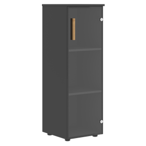 Средний шкаф колонна со стеклянной дверью правой FORTA Черный ГрафитFMC 40.2 (R) (399х404х801) в Грозном