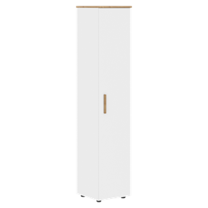 Высокий шкаф колонна с глухой дверью FORTA Белый-Дуб Гамильтон  FHC 40.1 (L/R) (399х404х1965) в Грозном