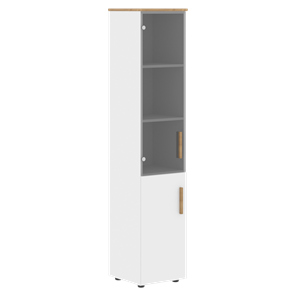 Высокий шкаф колонна с глухой дверью FORTA Белый-Дуб Гамильтон  FHC 40.2 (L/R) (399х404х1965) в Грозном
