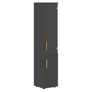 Шкаф колонна высокий с глухой дверью FORTA Черный Графит  FHC 40.2 (L/R) (399х404х1965) в Грозном