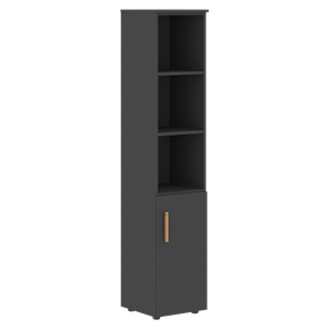Шкаф колонна высокий с глухой малой дверью правой FORTA Черный Графит  FHC 40.5 (R) (399х404х1965) в Грозном