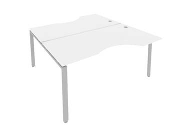 Офисный стол на металлокаркасе Metal System БП.РАС-СА-2.1 Белый/Серый в Грозном