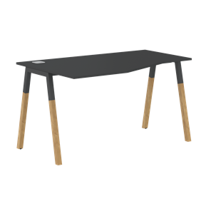 Письменный стол левый FORTA Черный Графит-Черный Графит-Бук  FCT 1367 (L) (1380х900(670)х733) в Грозном