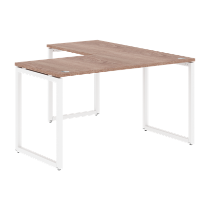 Письменный стол угловой левый XTEN-Q Дуб-сонома- белый XQCT 1415 (L) (1400х1500х750) в Грозном - изображение