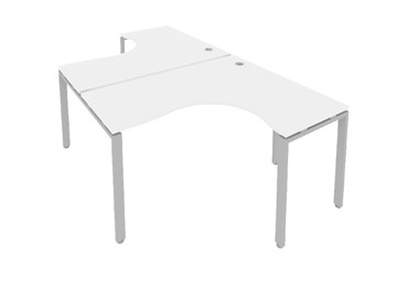 Офисный стол на металлокаркасе Metal System БП.РАС-СА-2.3 Белый/Серый в Грозном