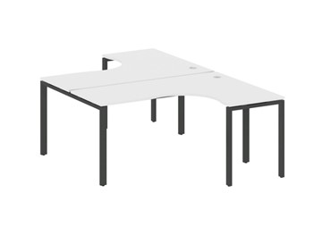Офисный стол на металлокаркасе Metal System БП.РАС-СА-2.4 Белый/Антрацит в Грозном