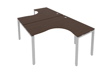 Офисный стол на металлокаркасе Metal System БП.РАС-СА-2.4 Венге/Серый в Грозном