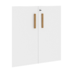 Низкие двери для шкафов с замком FORTA Белый FLD 40-2(Z) (794х18х766) в Грозном