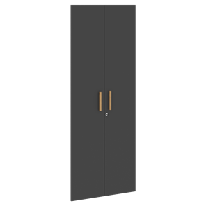 Двери для шкафов высокие с замком FORTA Черный Графит FHD 40-2(Z)  (794х18х1932) в Грозном