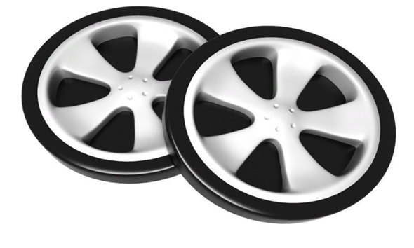 Комплект пластиковых колес (2 шт.) в Грозном - изображение