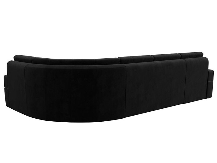 П-образный диван Лига-035, Черный (велюр) в Грозном - изображение 6