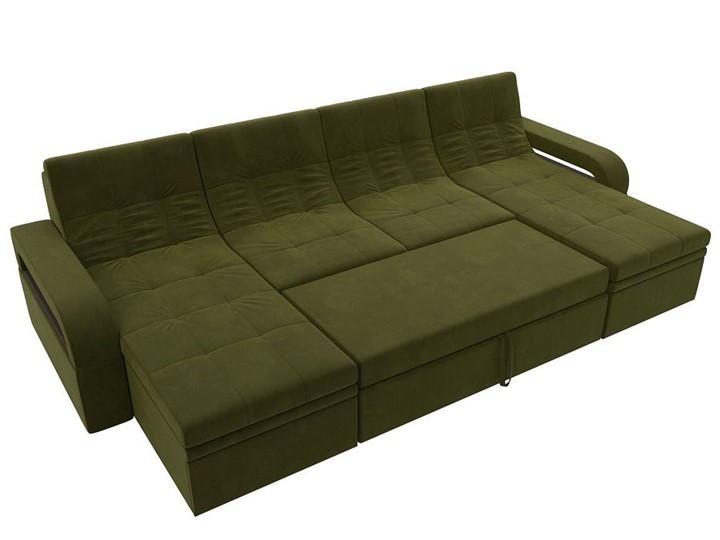 П-образный диван Лига-035 мини, Зеленый (микровельвет) в Грозном - изображение 1