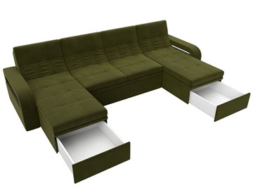 П-образный диван Лига-035 мини, Зеленый (микровельвет) в Грозном - предосмотр 2