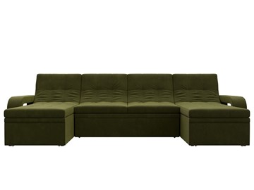 П-образный диван Лига-035 мини, Зеленый (микровельвет) в Грозном - предосмотр 3