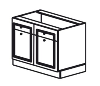 Кухонная тумба Веста рабочая двухдверная с ящиками 820*800*525 мм в Грозном