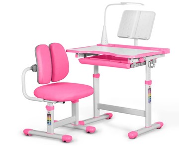 Комплект из растущего стола и кресла Mealux EVO BD-23 Pink в Грозном