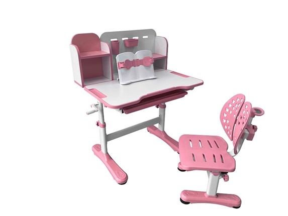 Парта растущая + стул Vivo Pink FUNDESK в Грозном - изображение