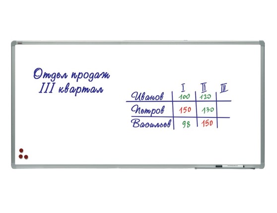 Магнитная доска для рисования 2х3, TSA1224, 120х240 см, алюминиевая рамка, лаковое покрытие в Грозном - изображение
